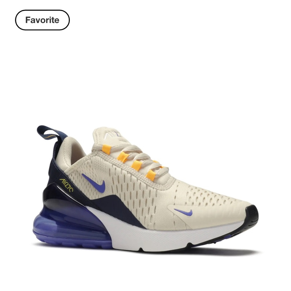 Nike Air Max 270 Cream and Purple Sneakers